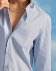 No Place Like Home in Blue Shirt