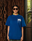 Fake Patch Tshirt in Royal Blue