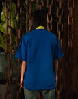 Fake Patch Tshirt in Royal Blue