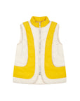 Puffer Jacket Sleeveless in Yellow Cream
