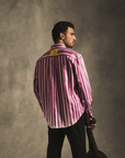 Fake Stripe Shirt In Pink