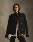 Panel Jacket In Black
