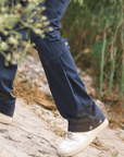 Pleated Knee Cargos In Blue