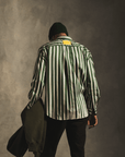 Fake Stripe Shirt In Green