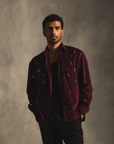 Rivet Rain Overshirt In Red