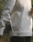 White Denim Hoodie
