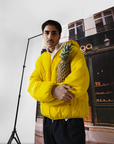 Puffer Jacket Full Sleeves in Yellow