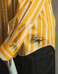 Fake Stripe Shirt In Yellow