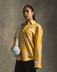 Fake Stripe Shirt In Yellow