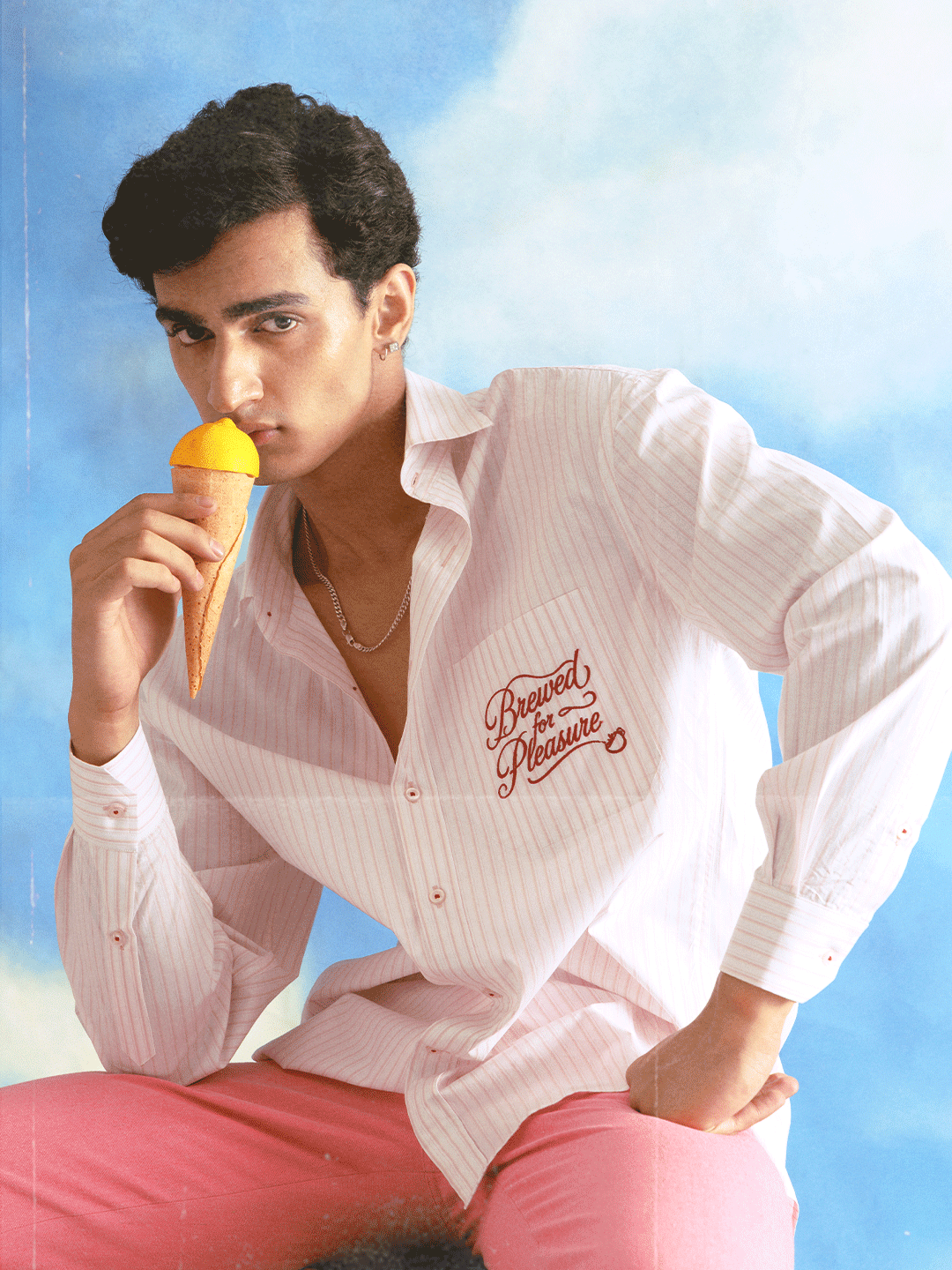 Brewed for Pleasure Shirt in Pink