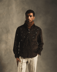 Rivet Rain Overshirt In Brown