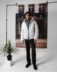 Puffer Jacket full sleeves in cream