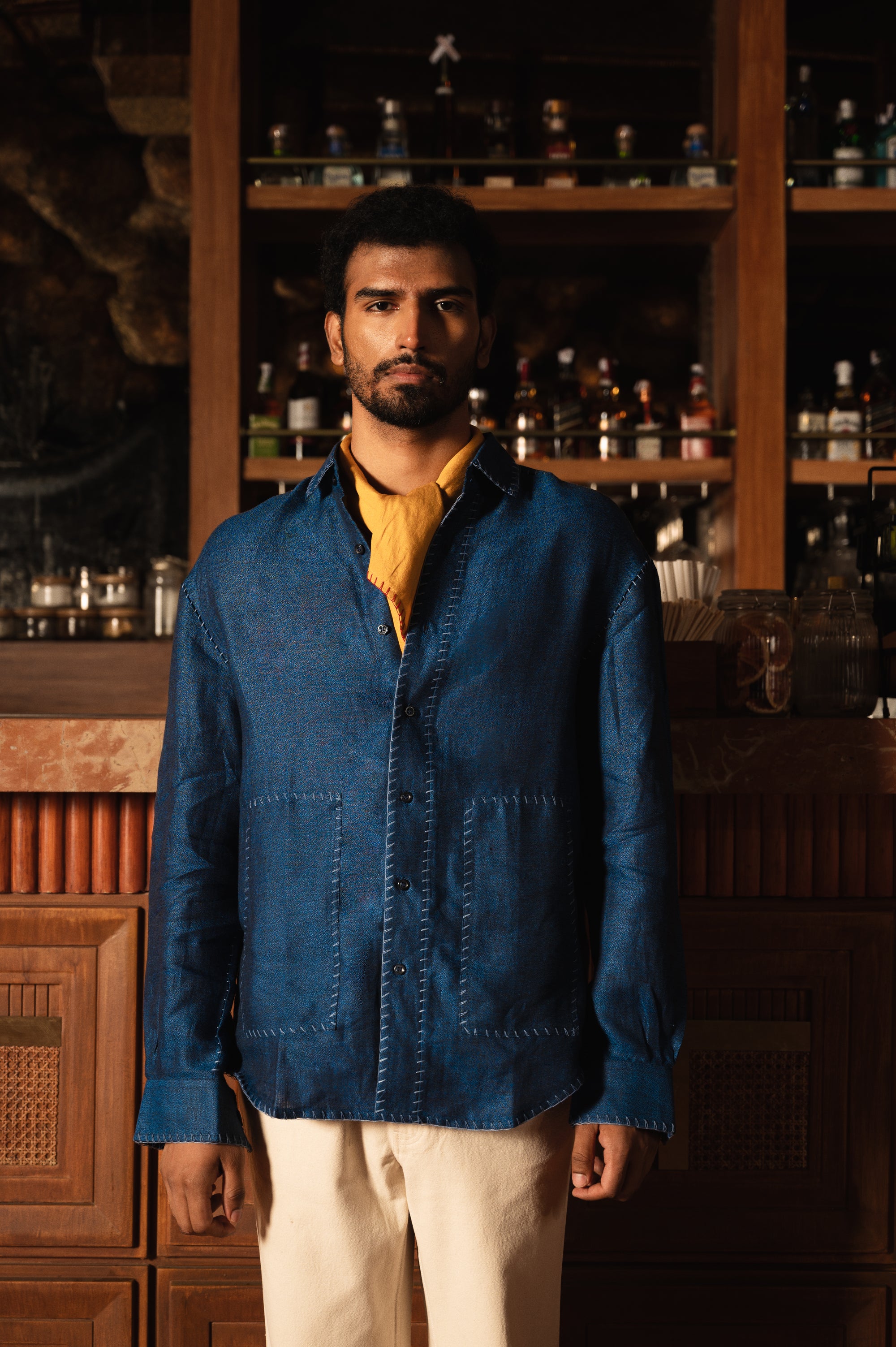 Sugga Locks Shirt in Ink Blue