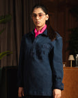 Guilty Pleasure Denim Pullover In Blue