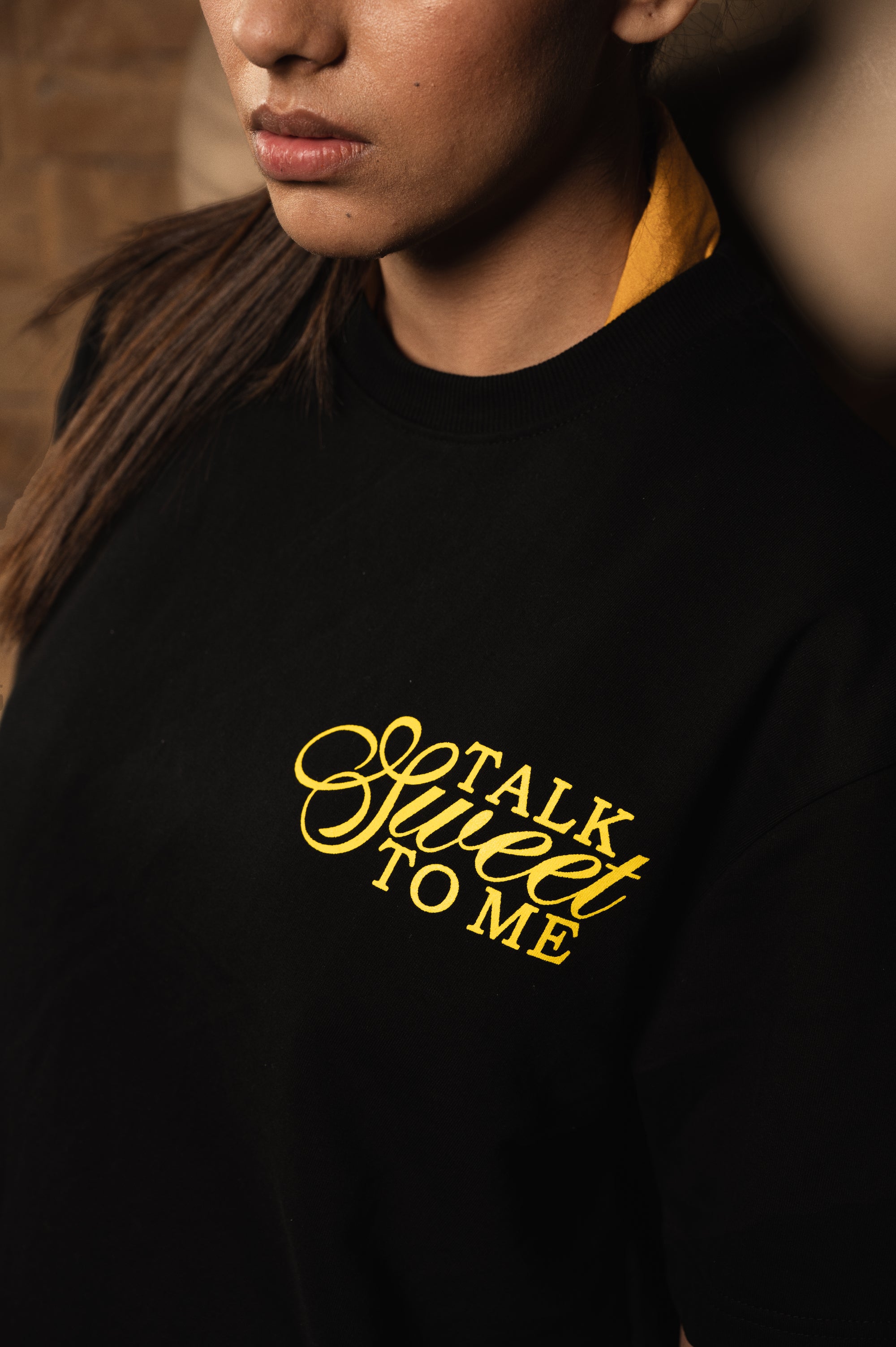 Talk Sweet To Me Tshirt In Black