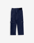 Pleated Knee Cargos In Blue