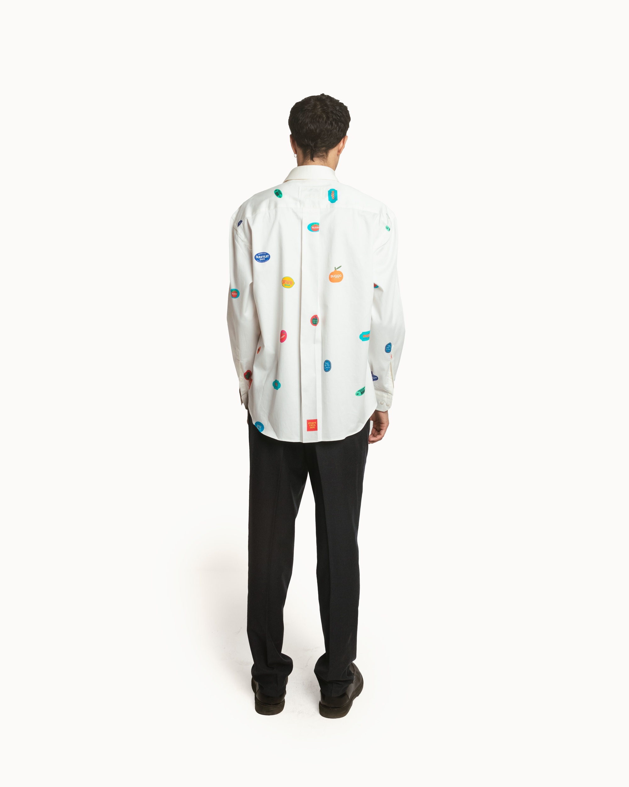 Fruit Sticker Shirt In White