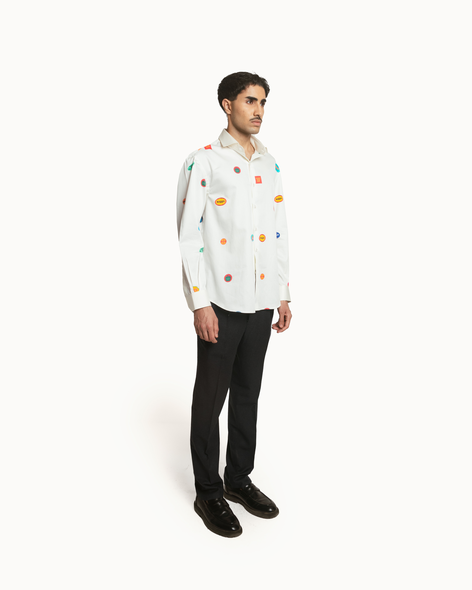 Fruit Sticker Shirt In White
