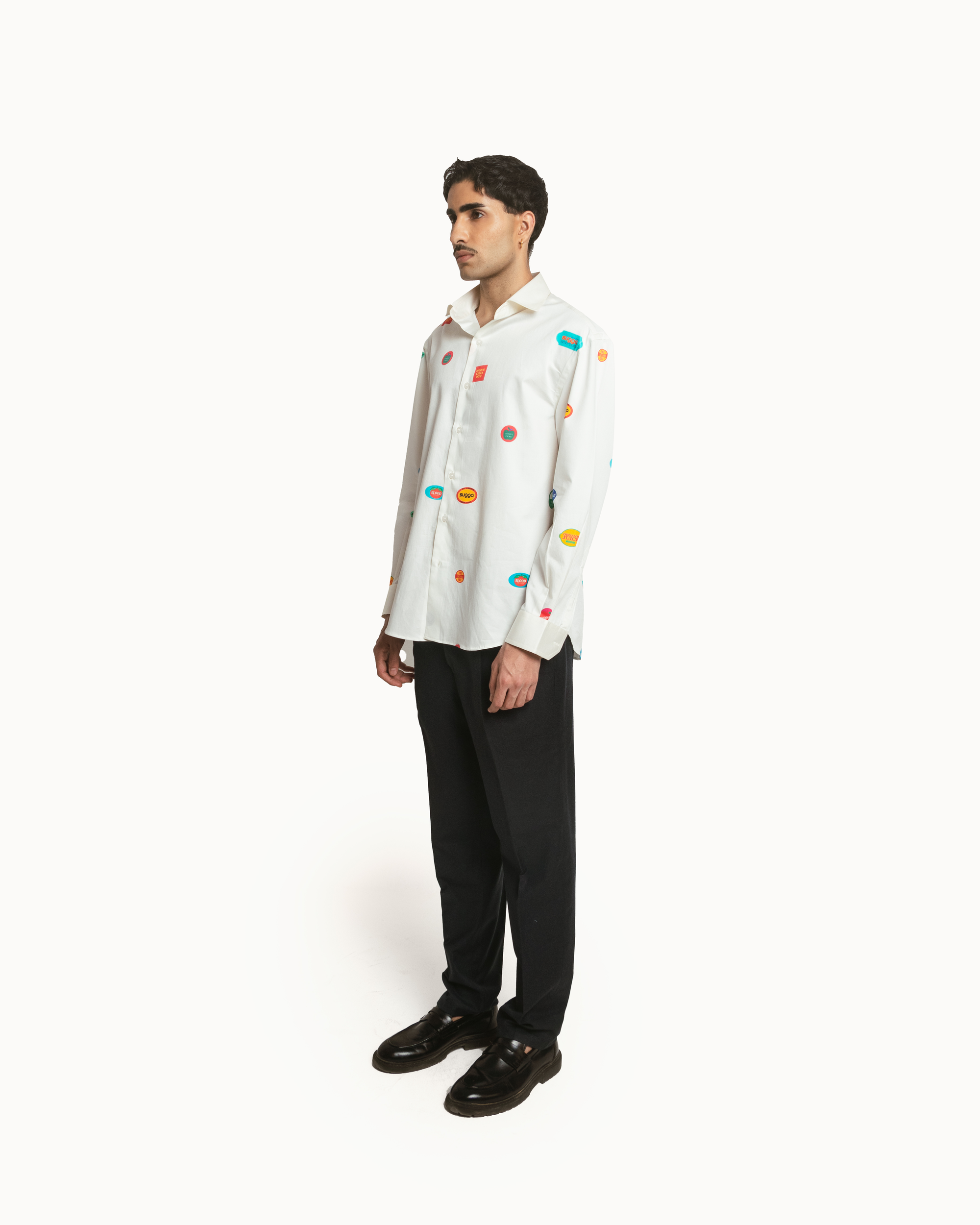 Fruit Sticker Shirt In White