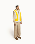Puffer Jacket Sleeveless in Yellow Cream