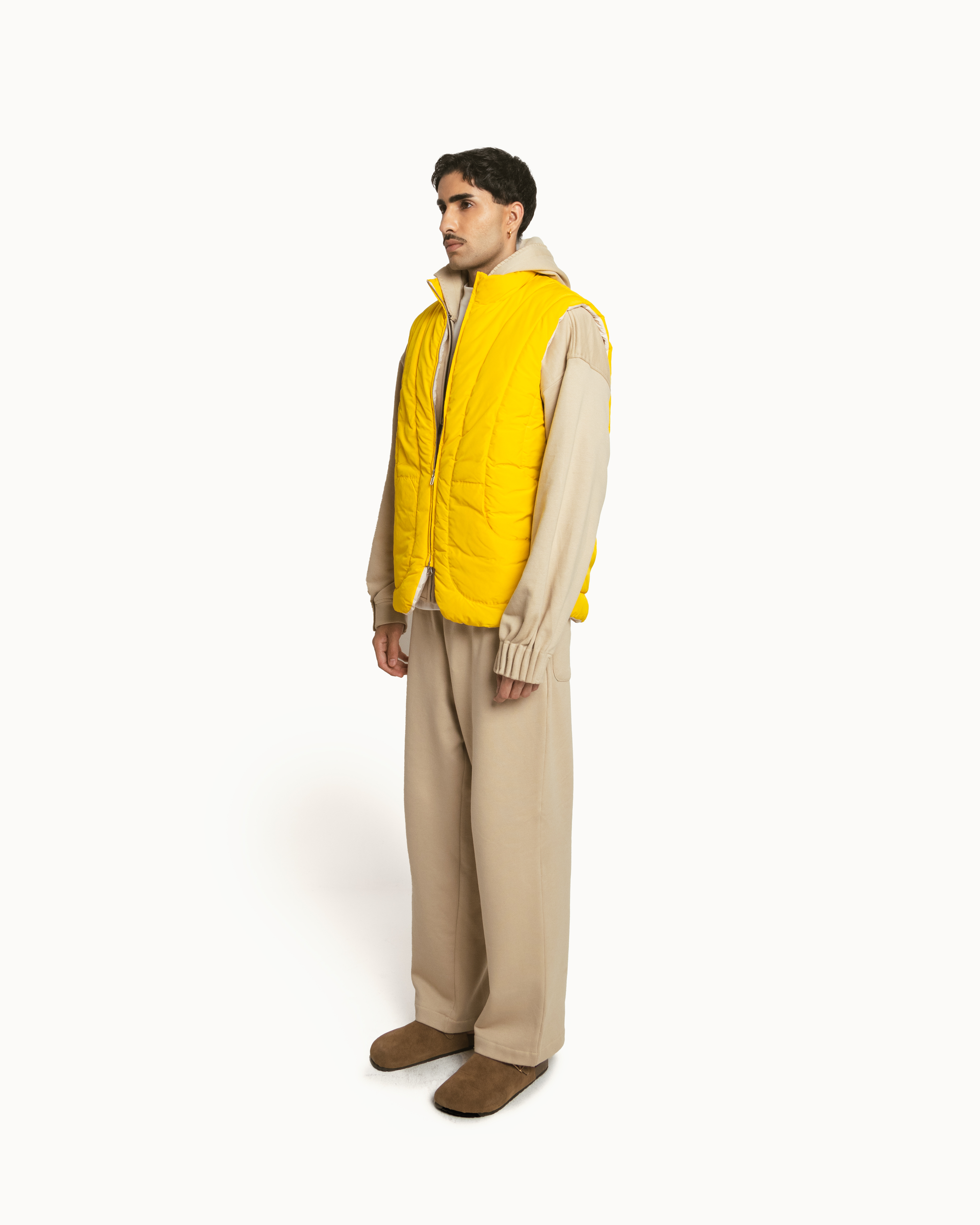 Puffer Jacket Sleeveless in Yellow