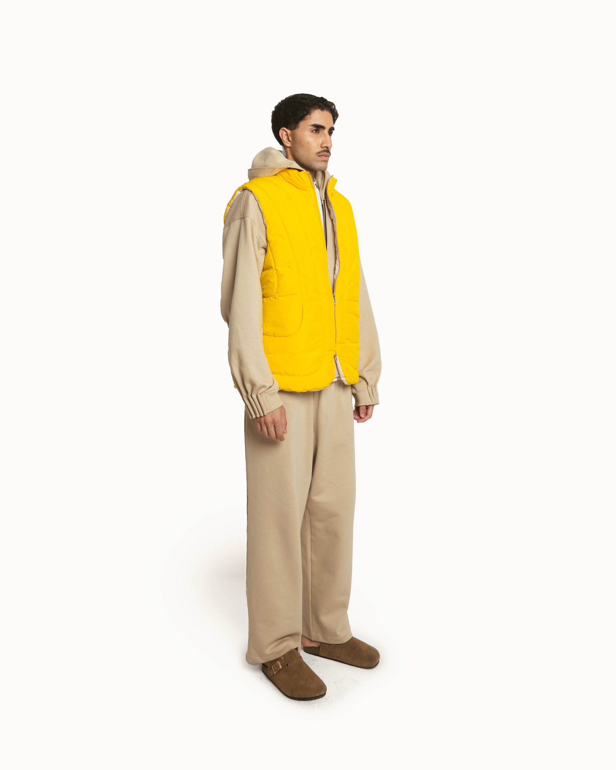 Puffer Jacket Sleeveless in Yellow