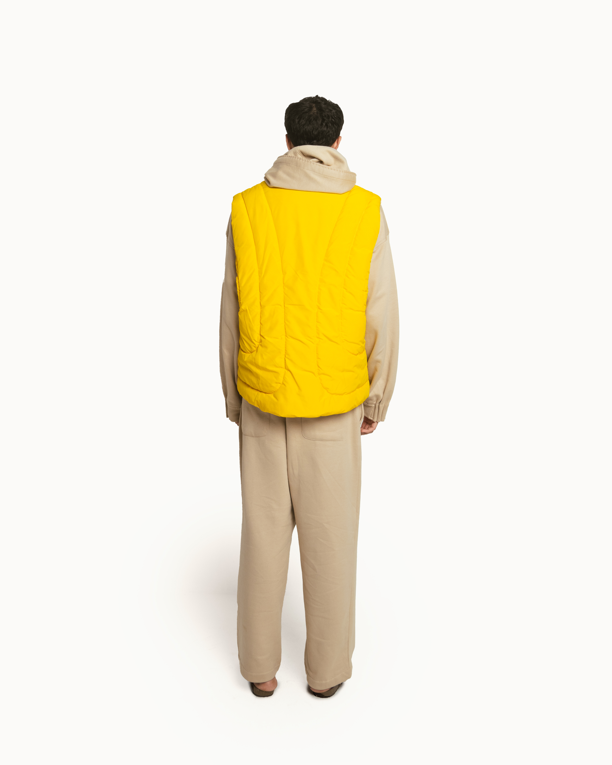 Puffer Jacket Sleeveless in Yellow