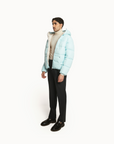 Puffer Jacket Full Sleeves in Ice Blue