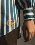 Fake Stripe Shirt In Blue