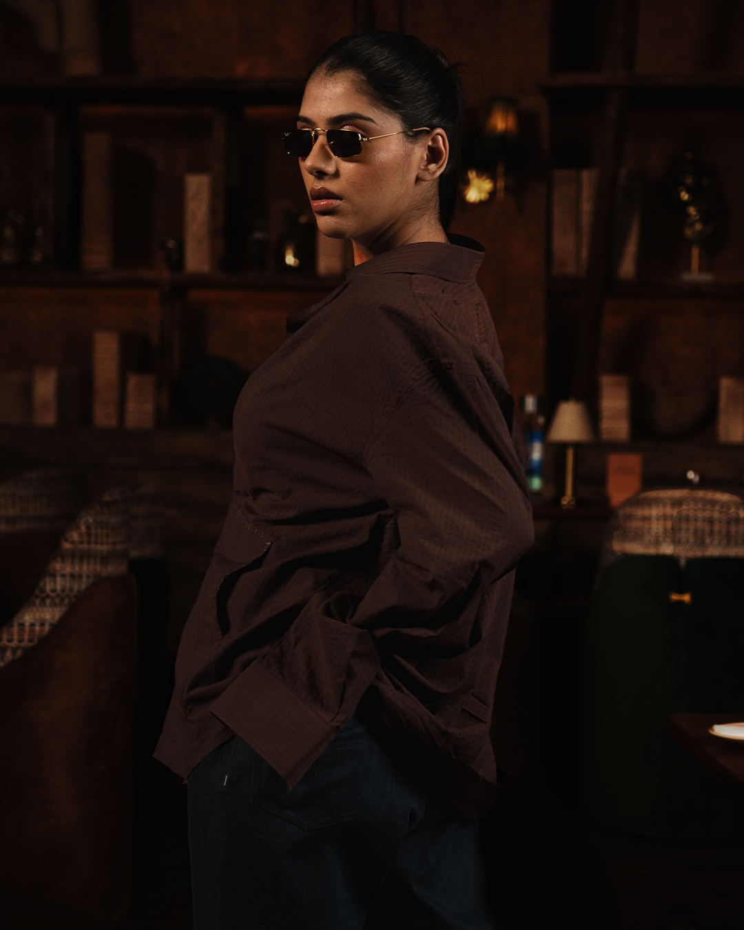 Open Locks Shirt In Brown