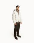 Puffer Jacket full sleeves in cream