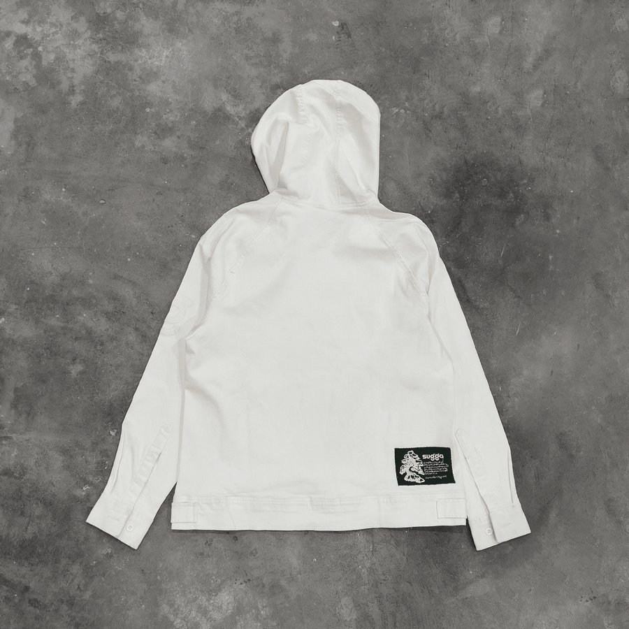 White Denim Hoodie