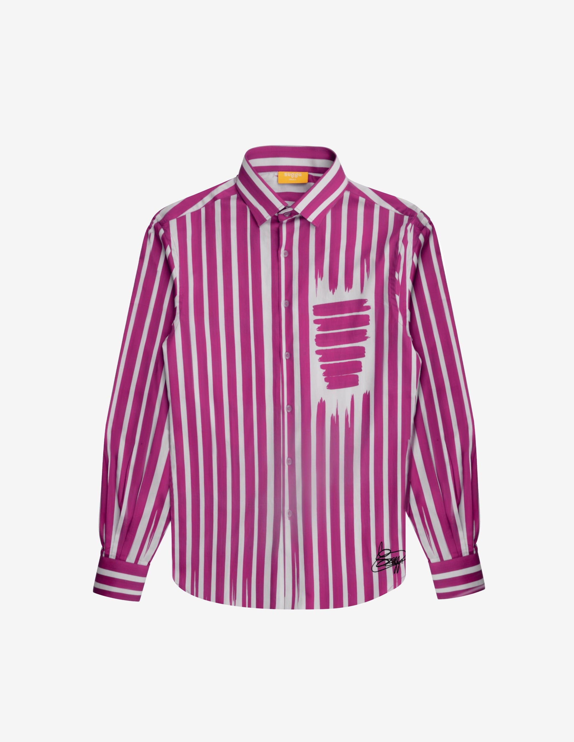 Fake Stripe Shirt In Pink