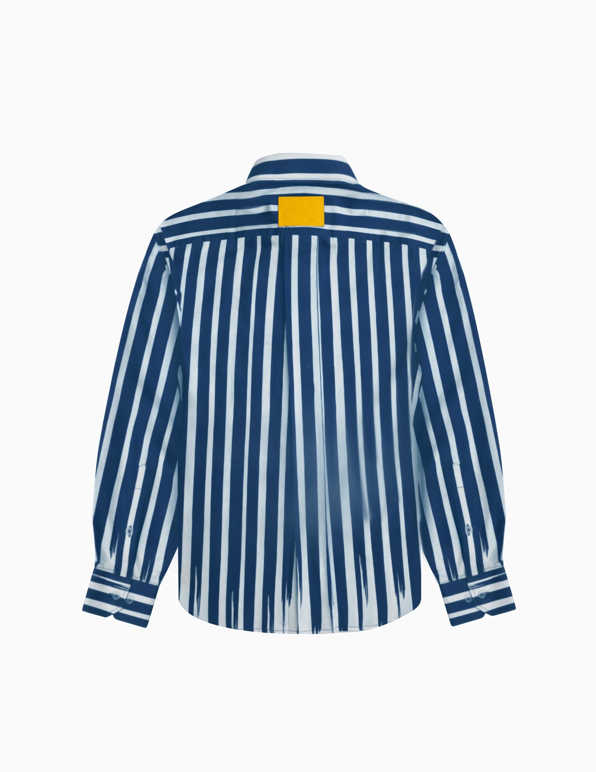 Fake Stripe Shirt In Blue