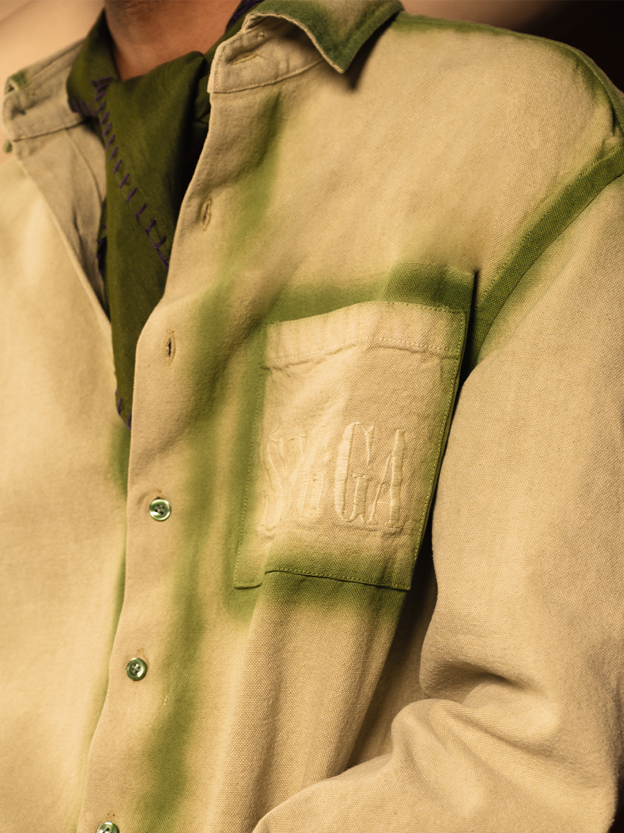 Outline Overshirt in Matcha