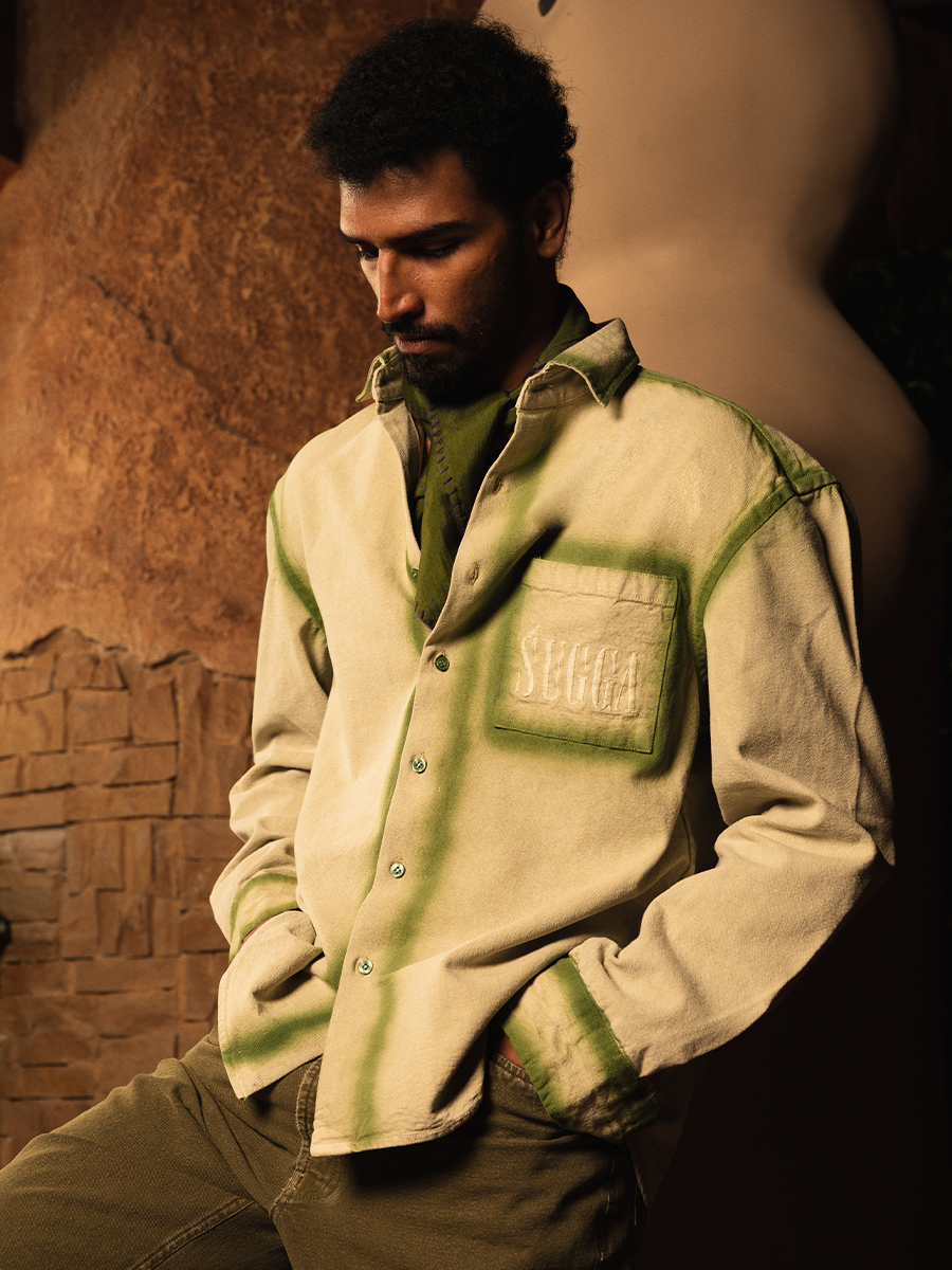 Outline Overshirt in Matcha