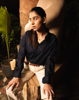 Sugga Solid Shirt In Navy Blue