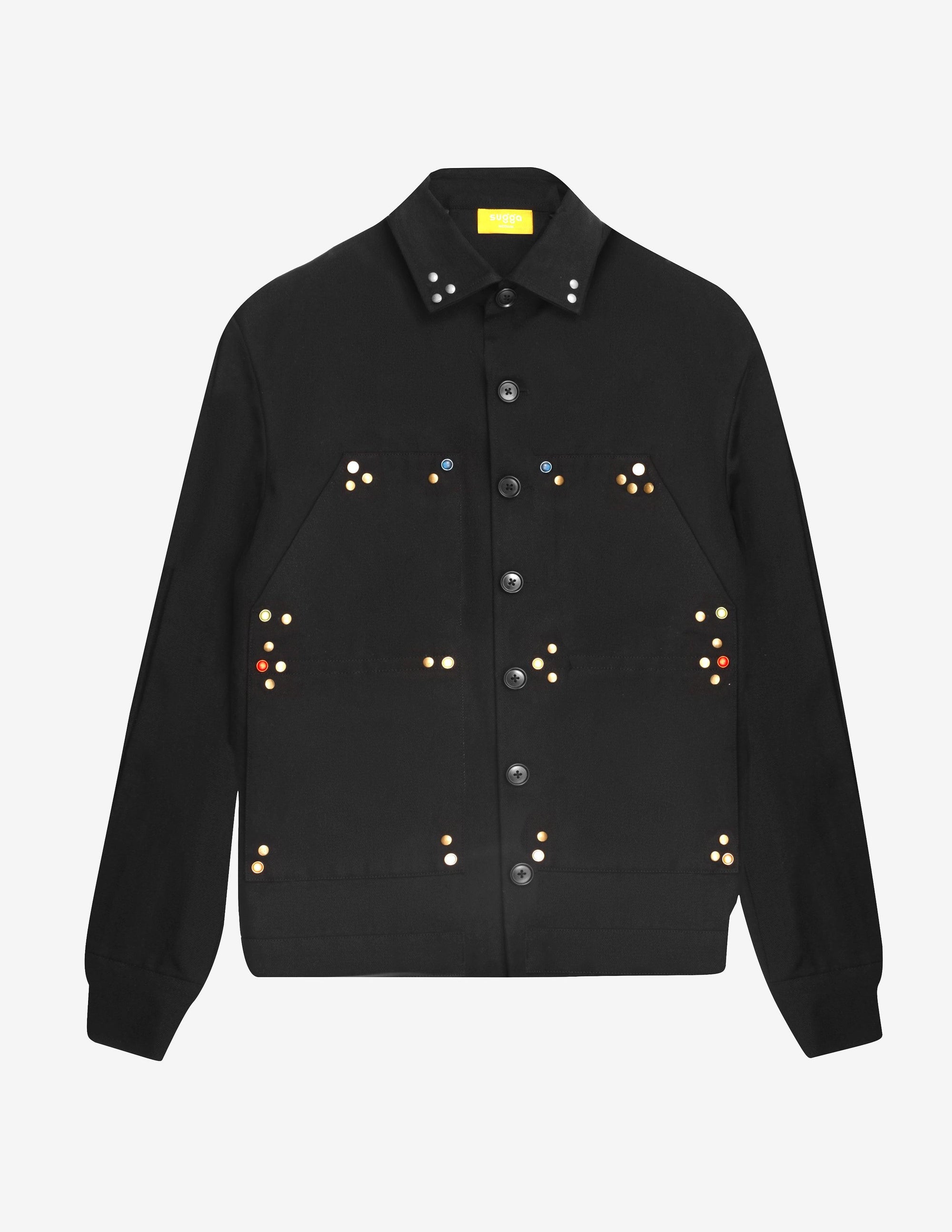 Panel Jacket In Black