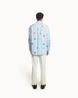 Fruit Sticker Shirt in Blue