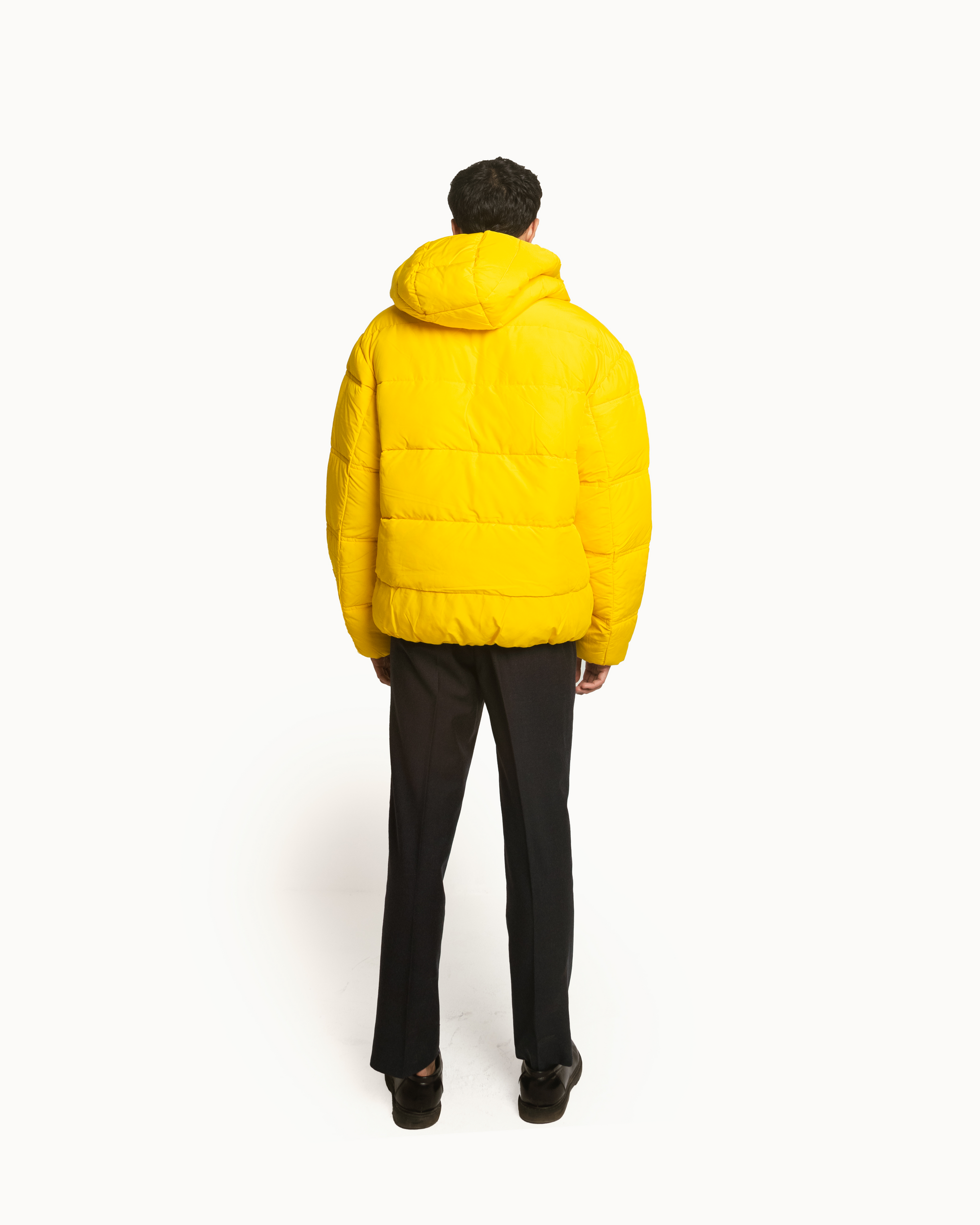 Puffer Jacket Full Sleeves in Yellow